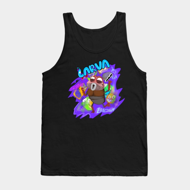 Brown larva Tank Top by Adarma